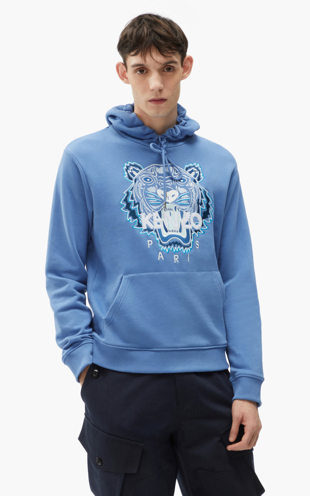 Sudaderas Con Capucha Kenzo Tiger Hombre Azules - SKU.8625274